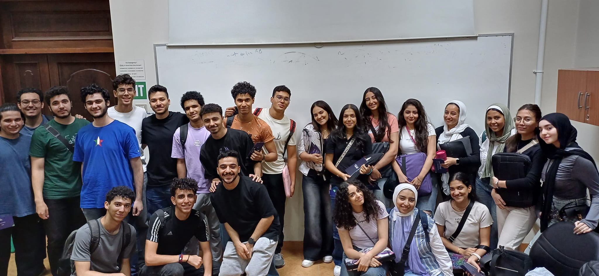 Ain Shams University students after a Coach Academy training session